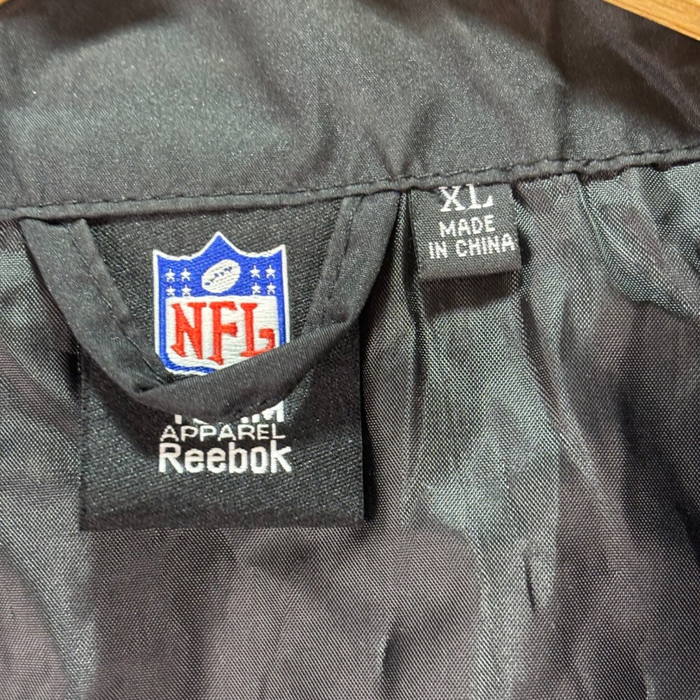 Vtg Reebok Men's Carolina‎ Panthers NFL SI Windbreaker Jacket Black Gray Sz XL - Picture 2 of 12